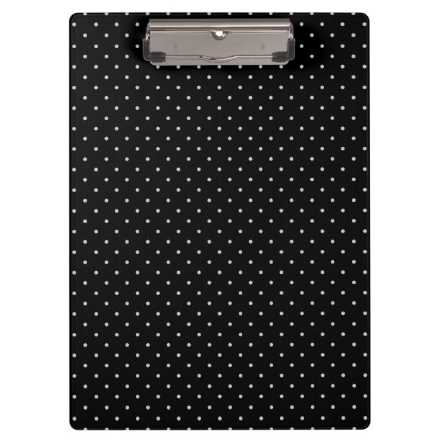 Your Polka Dots Colour on Black Click Customise Clipboard (Front)