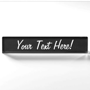 Your Polka Dots Colour on Black Click Customise Nameplate