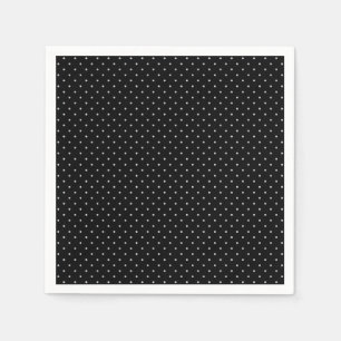Your Polka Dots Colour on Black Click Customise Napkin