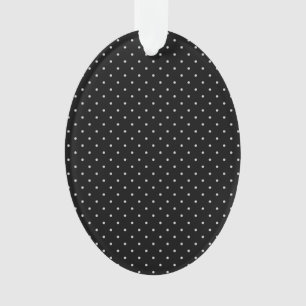 Your Polka Dots Colour on Black Click Customise Ornament