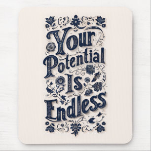 Your Potential Is Endless Beige Background Mouse Pad