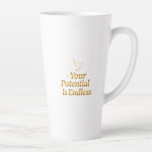 Your Potential Is Endless Dove Gold Motivation Latte Mug