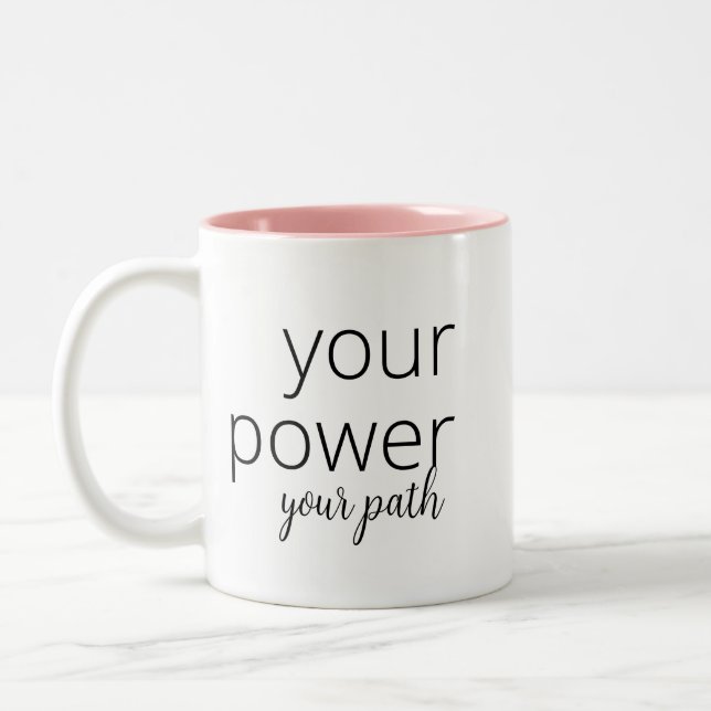 your power, your path | Motivation for Women Two-Tone Coffee Mug (Left)