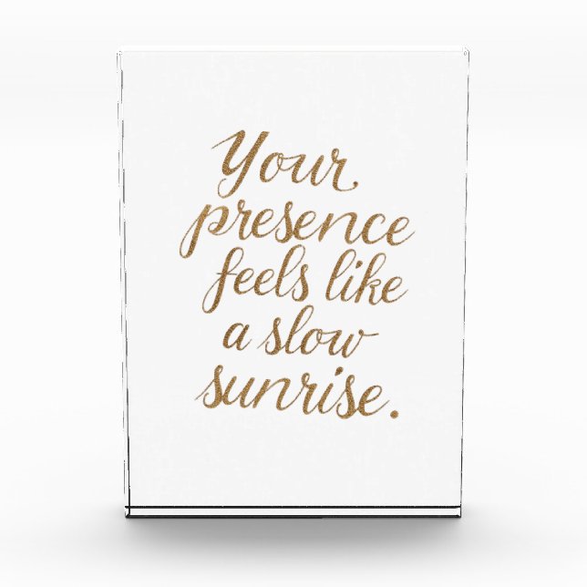 Your Presence: A Slow Sunrise Photo Block (Front)