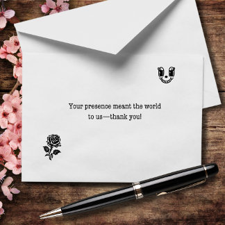 Your Presence Meant The World To Us Wedding Thank You Card