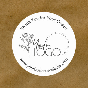 Your Promotional Business Logo Corporate Giveaway Classic Round Sticker