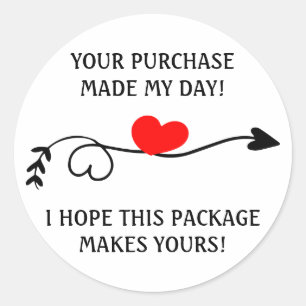 Your Purchase Made My Day Classic Round Sticker