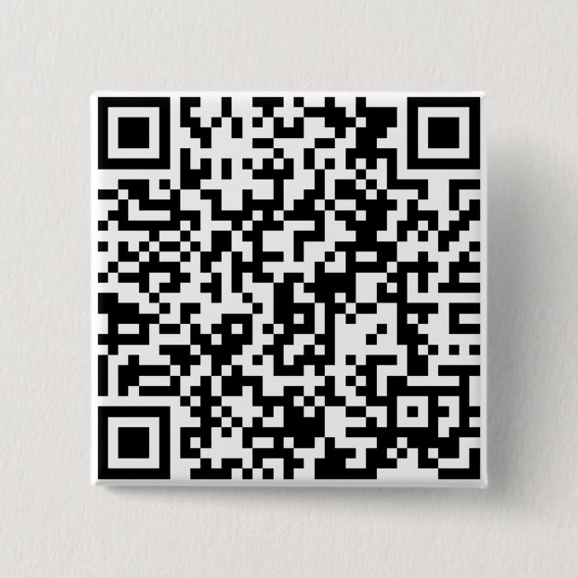Your QR code 15 Cm Square Badge (Front)
