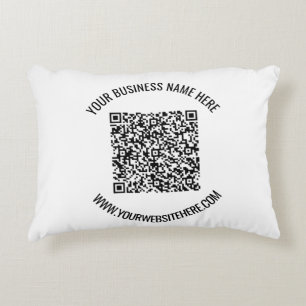 Your QR Code and Custom Text Accent Pillow