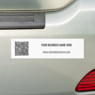 Your QR Code and Custom Text Bumper Sticker