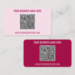 Your QR Code and Custom Text Business Card