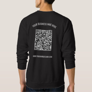 Your QR Code and Custom Text Business Sweatshirt
