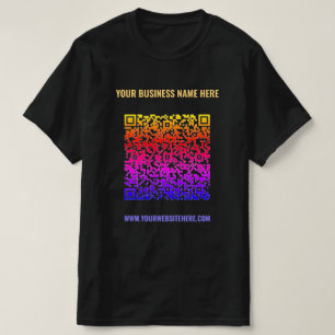 Your QR Code and Custom Text Business T-Shirt
