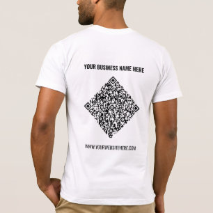 Your QR Code and Custom Text Business T-Shirt