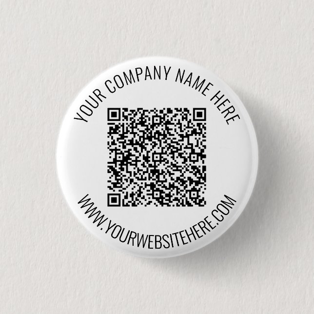 Your QR Code and Custom Text Button (Front)