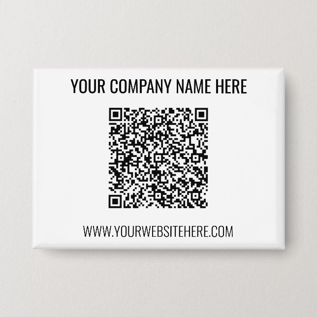 Your QR Code and Custom Text Button Choose Colours (Front)