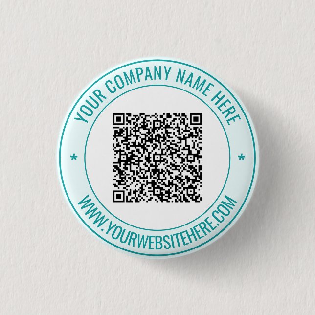Your QR Code and Custom Text Button Template (Front)