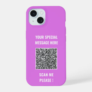 Your QR Code and Custom Text iPhone Case