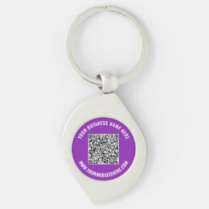 Your QR Code and Custom Text Keychain Choose Colou