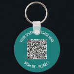 Your QR Code and Custom Text Keychain Template<br><div class="desc">Choose Colors and Fonts - Design Your Own Personalized Keychain with Special QR Code Scan Info and Custom Text Personalized Modern Keychains / Gift - Add Your QR Code - Image or Logo - photo / Text - Name or other info / message - Resize and Move or Remove /...</div>