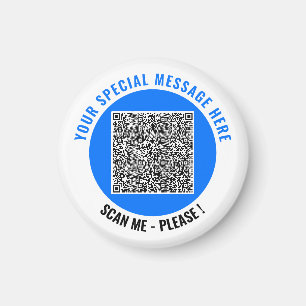 Your QR Code and Custom Text Magnets Choose Colour