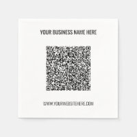 Your QR Code and Custom Text Napkins Template
