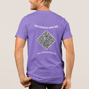 Your QR Code and Custom Text Personalised Business Tri-Blend Shirt