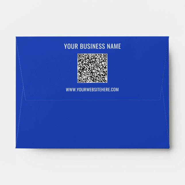 Your QR Code and Custom Text Personalised Envelope (Back (Top Flap))
