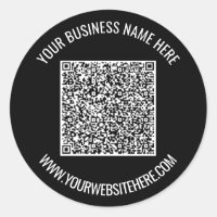 Your QR Code and Custom Text Personalised Stickers