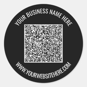 Your QR Code and Custom Text Personalised Stickers