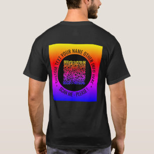 Your QR Code and Custom Text Personalised T-Shirt