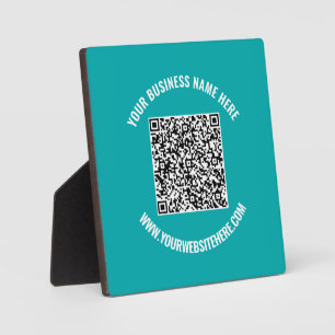 Your QR Code and Custom Text Plaque Choose Colour