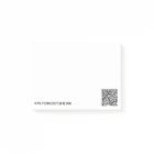 Your QR Code and Custom Text Post-it® Notes