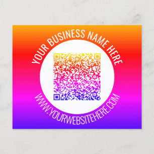 Your QR Code and Custom Text Promotional Flyer