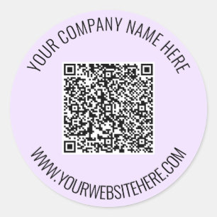 Your QR Code and Custom Text Sticker Example