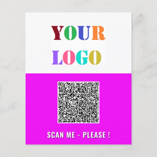 Your QR Code and Logo Promotional Business Flyers (Back)