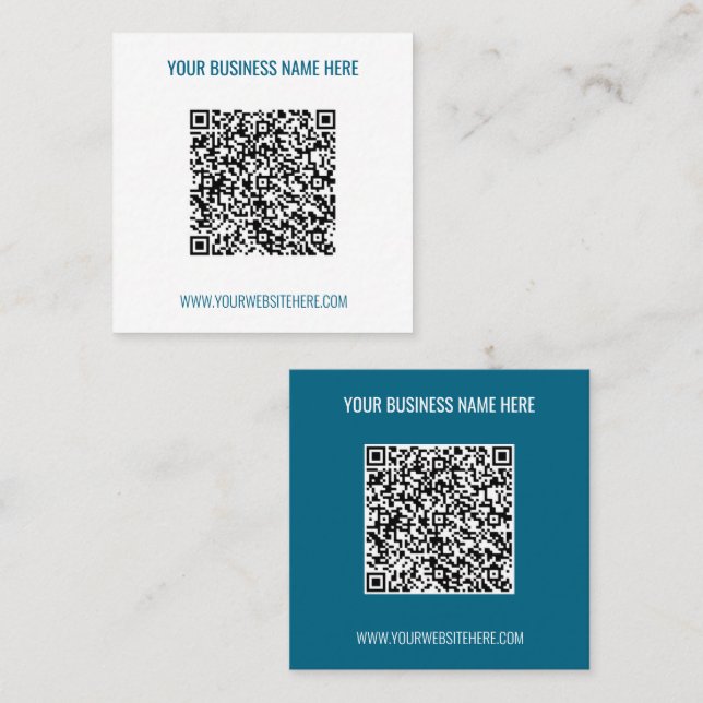 Your QR Code and Text Business Card Choose Colours (Front/Back)