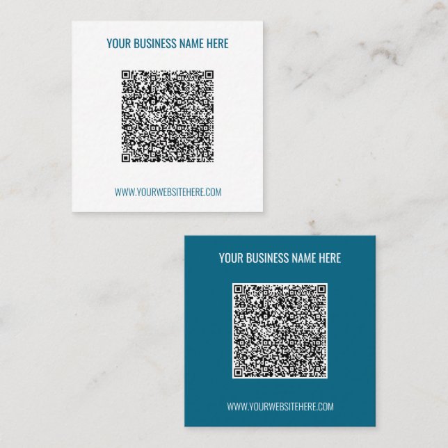 Your QR Code and Text Business Card Example (Front/Back)