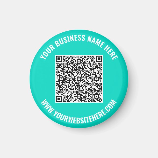 Your QR Code and Text Business Promotional Magnet (Front)