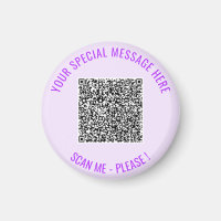 Your QR Code and Text Personalised Magnet Template