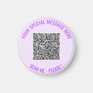Your QR Code and Text Personalised Magnet Template