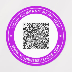 Your QR code and Text Personalized Colors Labels