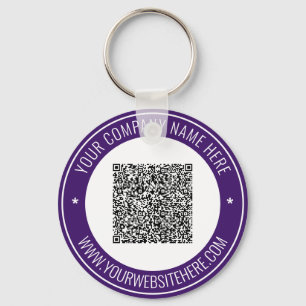 Your QR Code and Text Promotilnal Company Keychain