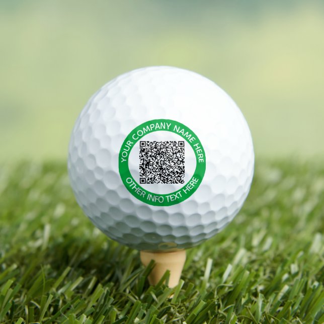 Your QR Code and Text Stamp Golf Balls Example (Insitu Tee)