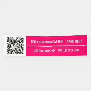 Your QR Code Banner with Custom Text and Colours