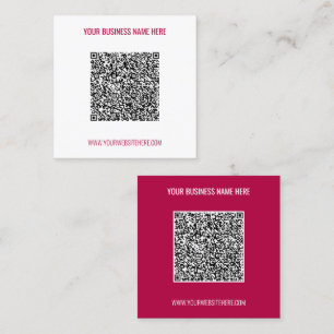 Your QR Code Business Card Custom Text and Colours