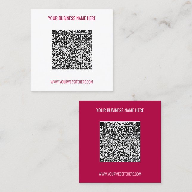 Your QR Code Business Card Custom Text and Colours (Front/Back)