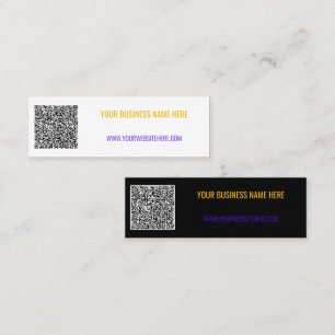 Your QR Code Business Card Custom Text and Colours