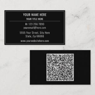 Your QR Code Business Card Example Custom Text