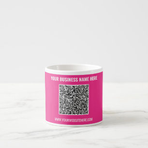 Your  QR Code Business Mugs Custom Text and Colour